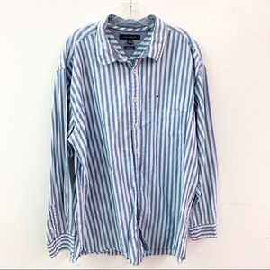 TOMMY HILFIGER Cotton Stripe Button Down Shirt XXL